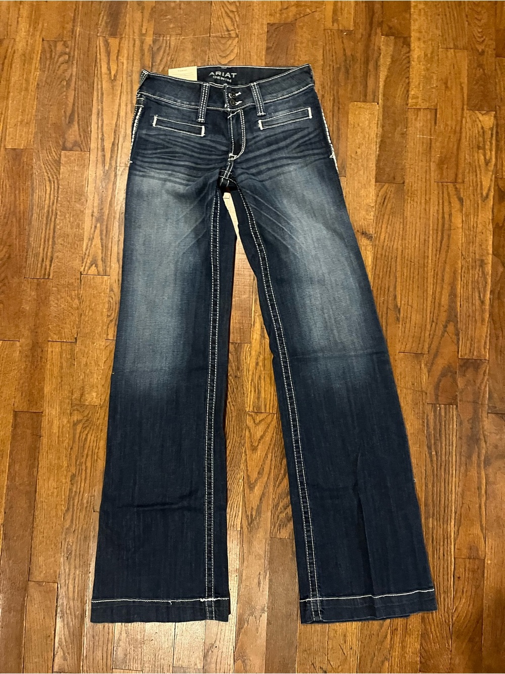 New Ariat Women’s Mid Rise Entwined Trouser Jeans - Picture 2 of 2